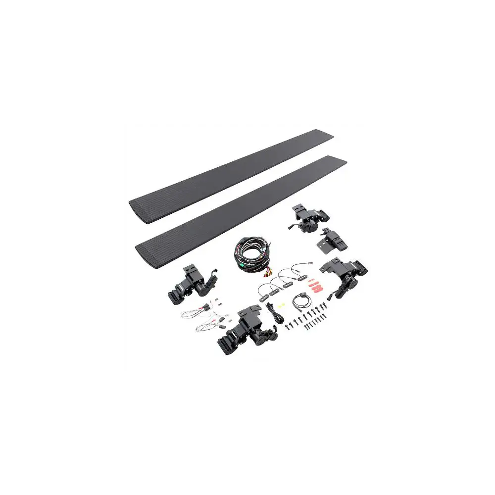 E1 Electric Running Boards w/ Mounting Brackets - Black - GOR20443587PC